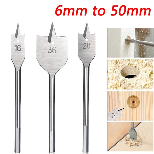 6mm 38mm flat wood bits - 6mm,