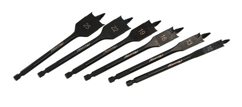 6pc flat spade - wood, hole